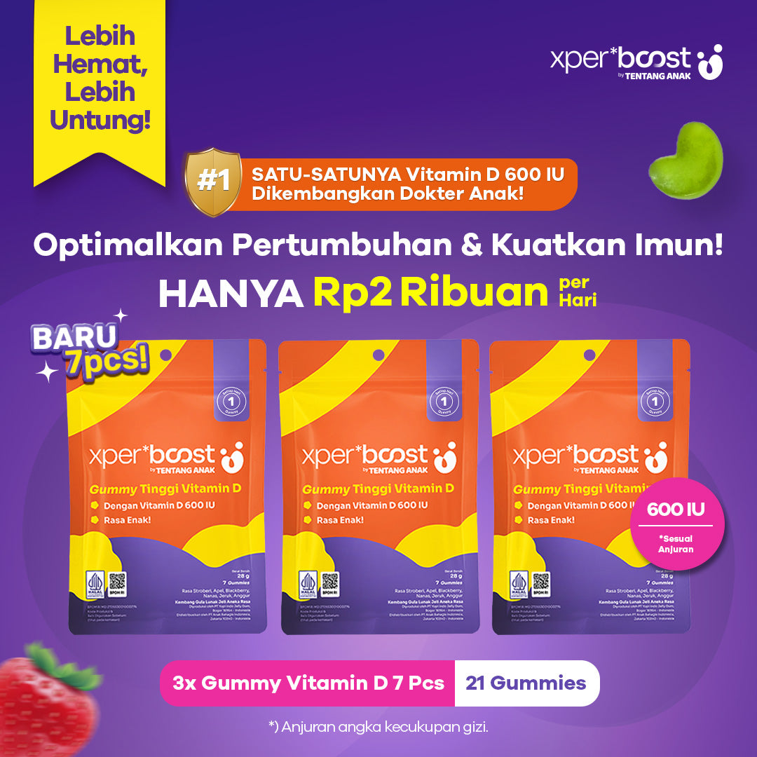 Gummy Vitamin D 600 IU Anak dan Dewasa | Paket 7 Hari