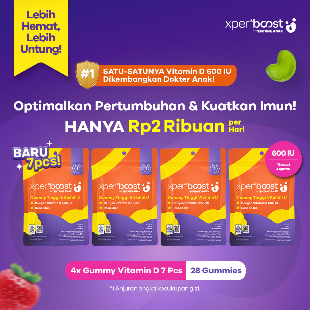 Gummy Vitamin D 600 IU Anak dan Dewasa | Paket 7 Hari
