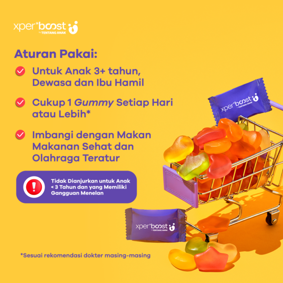 Gummy Vitamin D 600 IU Anak dan Dewasa | Paket 7 Hari