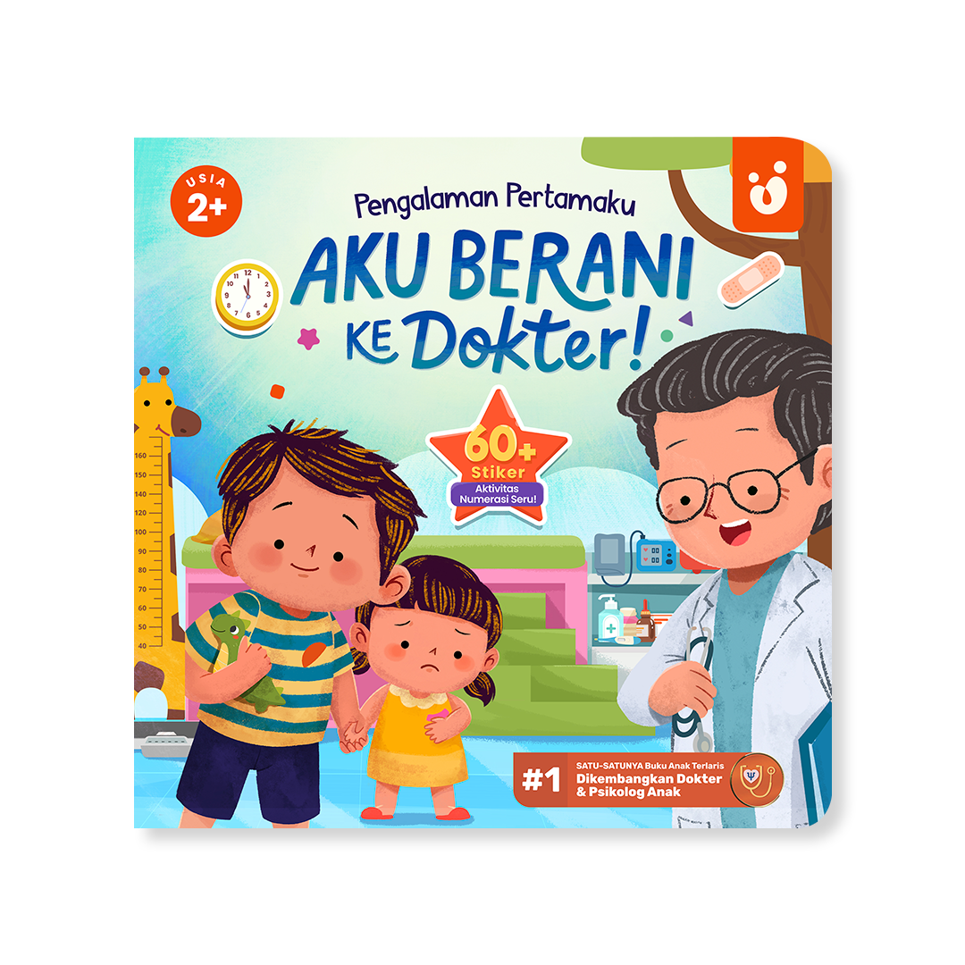 [Volume 2] Tentang Anak - Buku Aktivitas Numerasi | 60+ Stiker | Pengalaman Pertamaku: Aku Berani ke Dokter| Buku Melatih Logika & Fokus