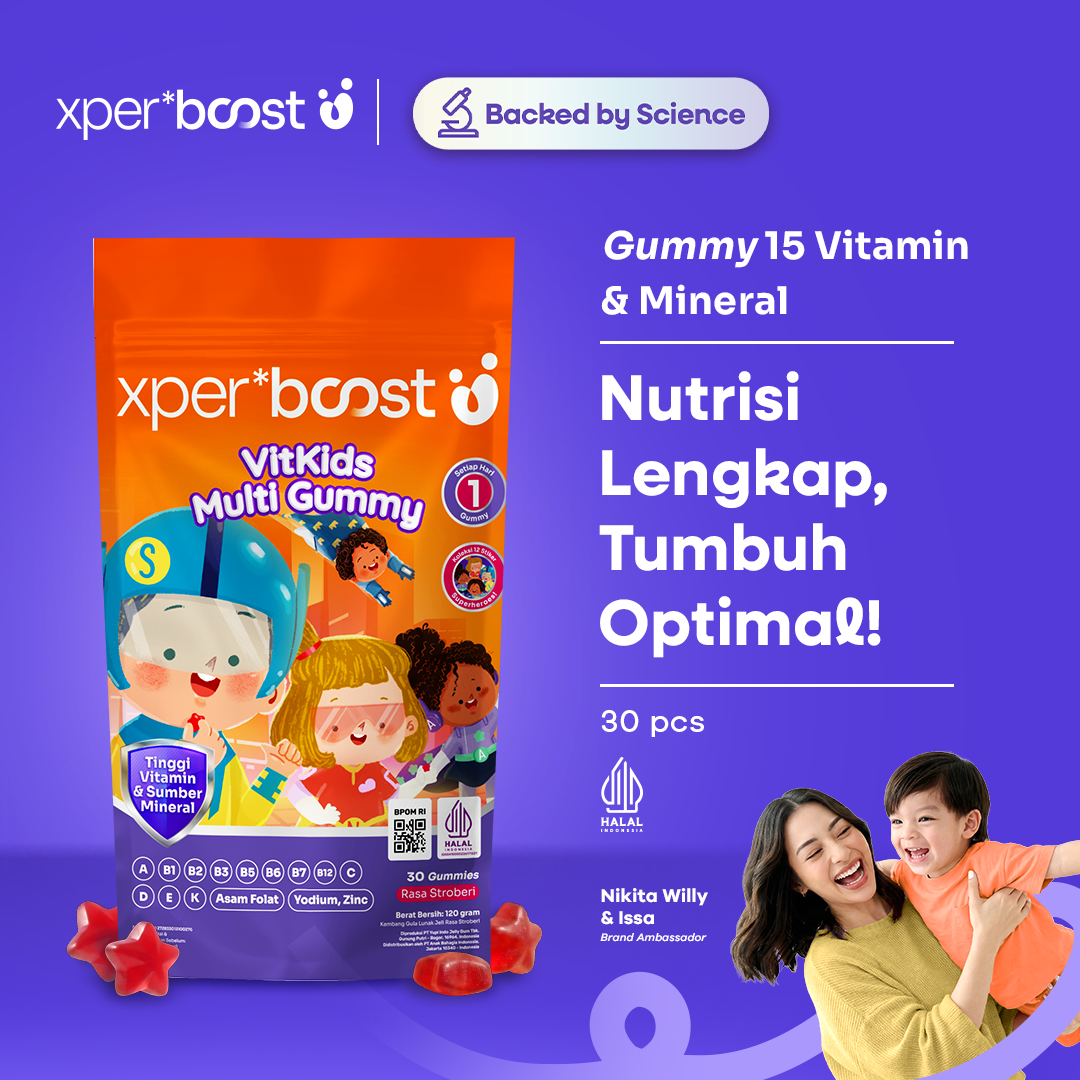 Expert Boost VitKids Gummy Multivitamin Anak Usia 3 Tahun Keatas | 1 Pouch (30 Pcs)