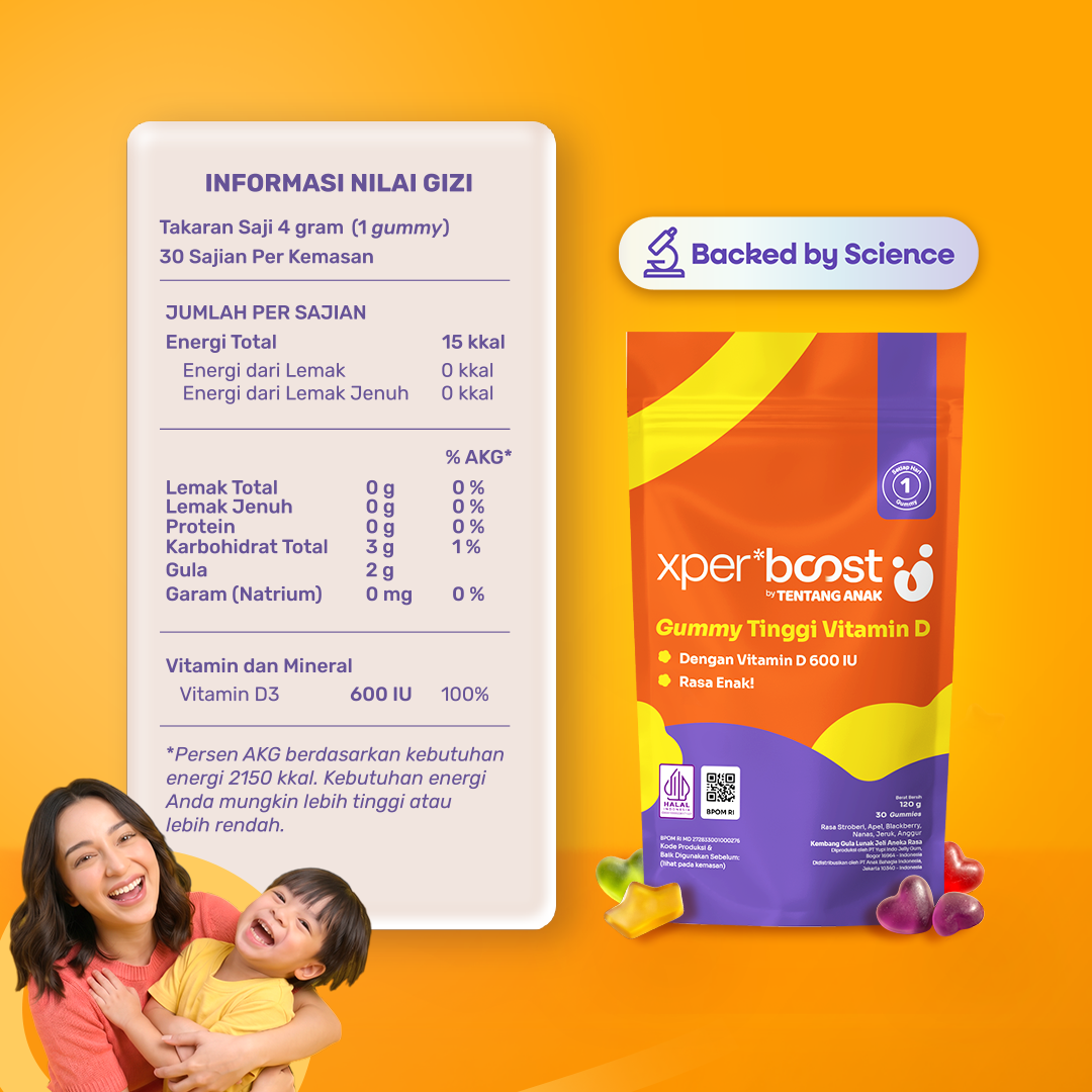 Expert Boost - Gummy Vitamin D 600 IU | Vitamin D Anak dan Dewasa | Paket 30 Hari | Paket 7 Hari