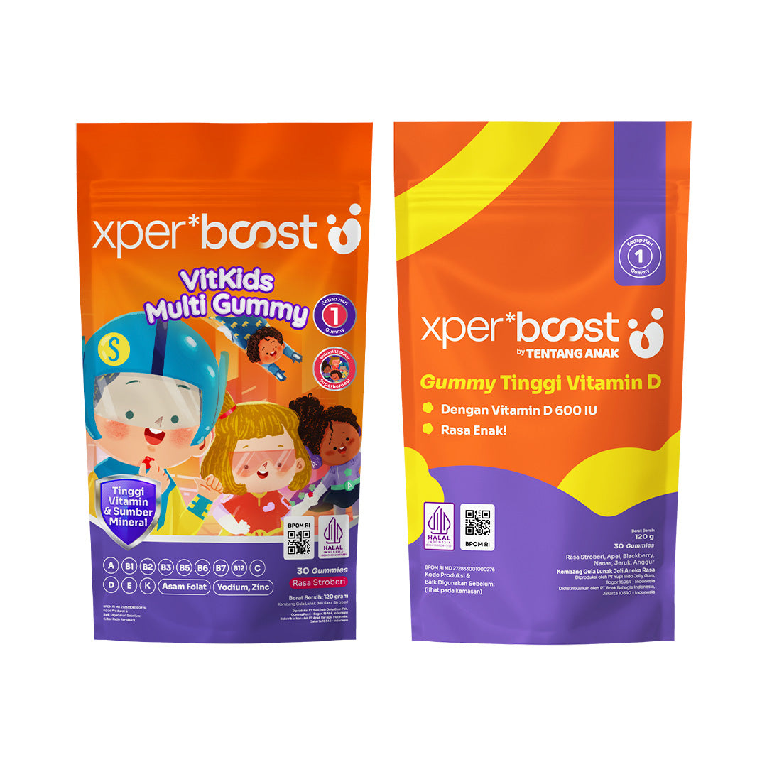 Expert Boost Vitamin D 600IU 30 Gummy + Vitkids Multi Gummy 30pcs