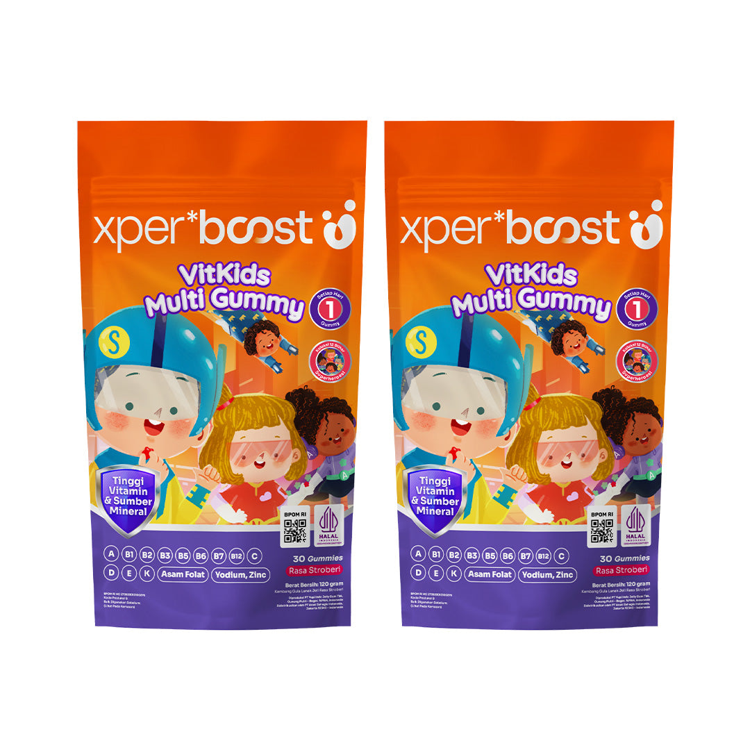 Expert Boost VitKids Gummy Multivitamin Anak Usia 3 Tahun Keatas | 1 Pouch (30 Pcs)