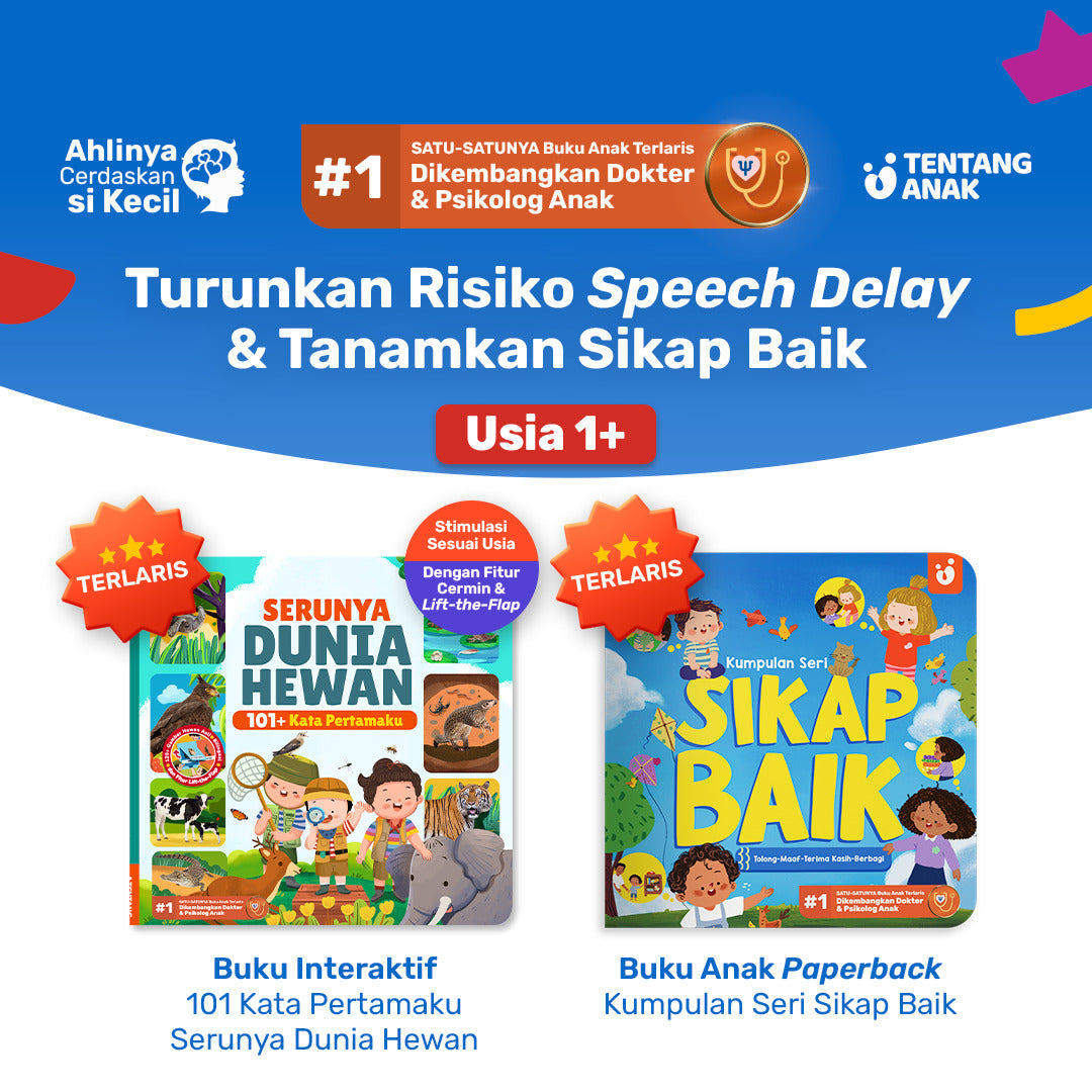 Bundle Buku 101+ Kata Pertamaku Seri Serunya Dunia Hewan & Buku Anak Kumpulan Seri Sikap Baik