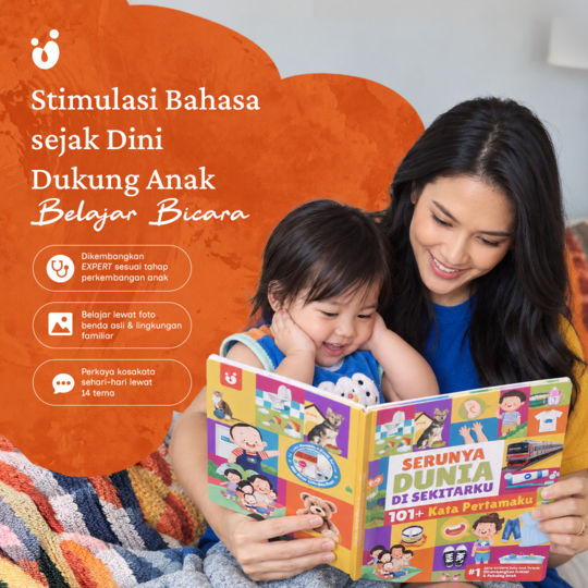Buku Anak 101 Kata Pertamaku Board Book Balita 1-3 Tahun | Lift The Flap + Cermin | Buku Pertama Anak Kurangi Risiko Speech Delay & Tantrum - Tentang Anak Vol 1