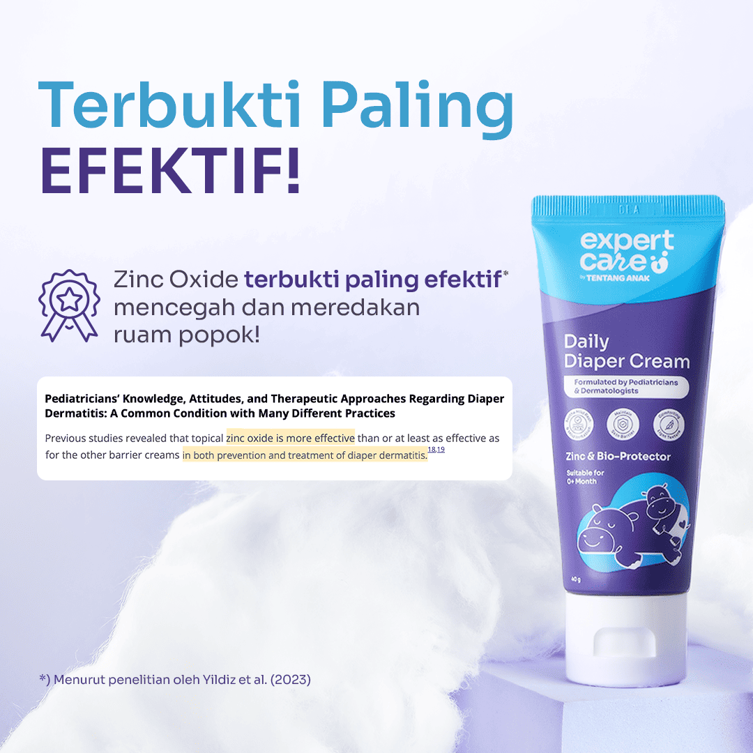 Daily Diaper Cream 40g dengan Zinc Oxide, Panthenol & Bio-Protector