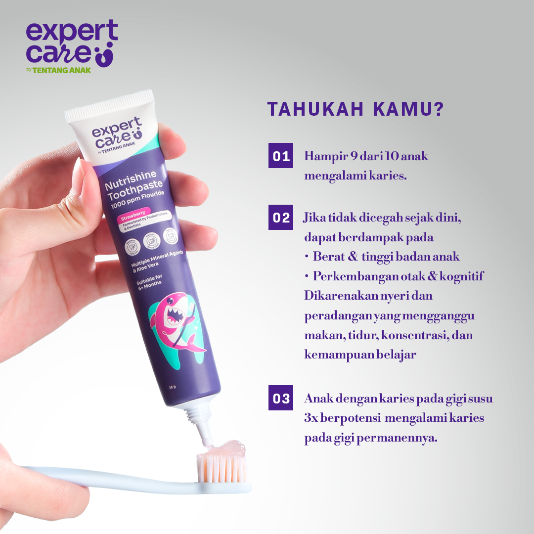 Nutrishine Toothpaste 36gr Pasta Gigi dengan Fluoride 1.000ppm dan Kalsium Fosfat
