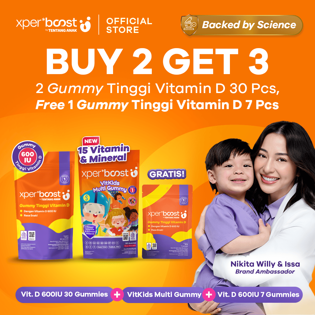[SPECIAL BUNDLE NIKITA WILLY] Vitamin D 600IU 30 Gummy + Vitkids Multi Gummy 30pcs + FREE Vitamin D 600IU Gummy 7pcs