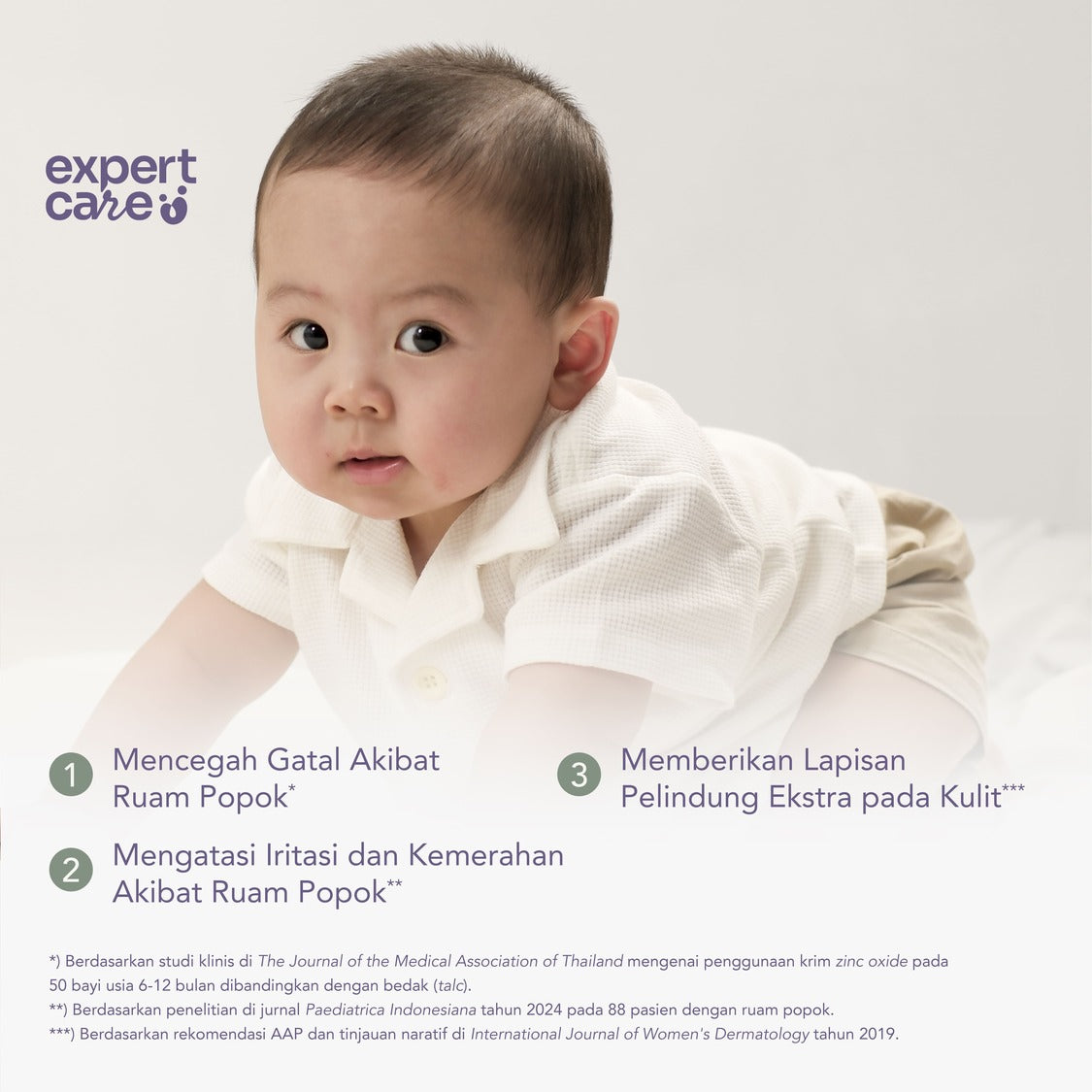 Daily Diaper Cream 40g dengan Zinc Oxide, Panthenol & Bio-Protector