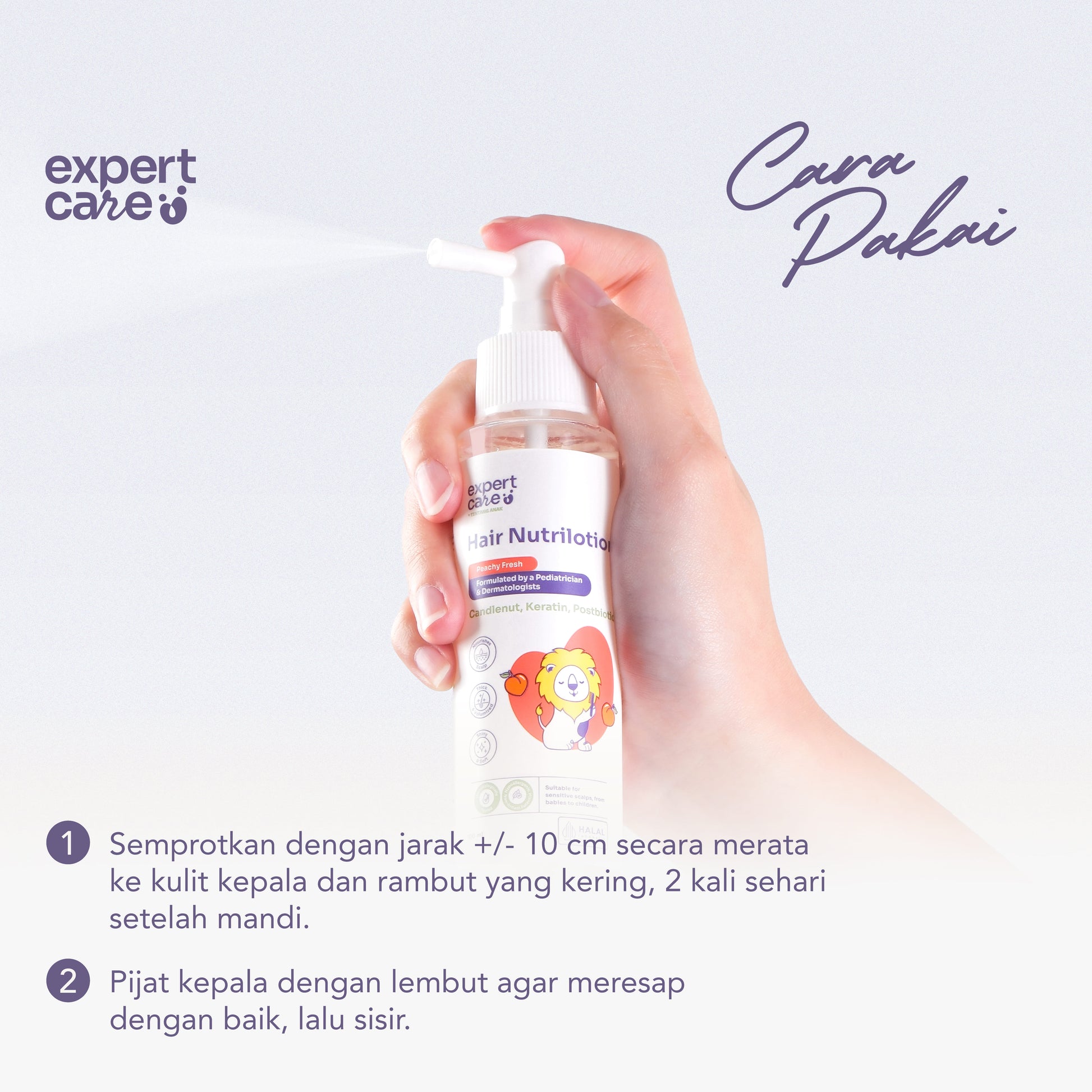 Expert Care Hair Lotion Bayi & Anak 100 ml – Hair Lotion dengan NutriBiotic - Rambut Tebal & Wangi Seharian