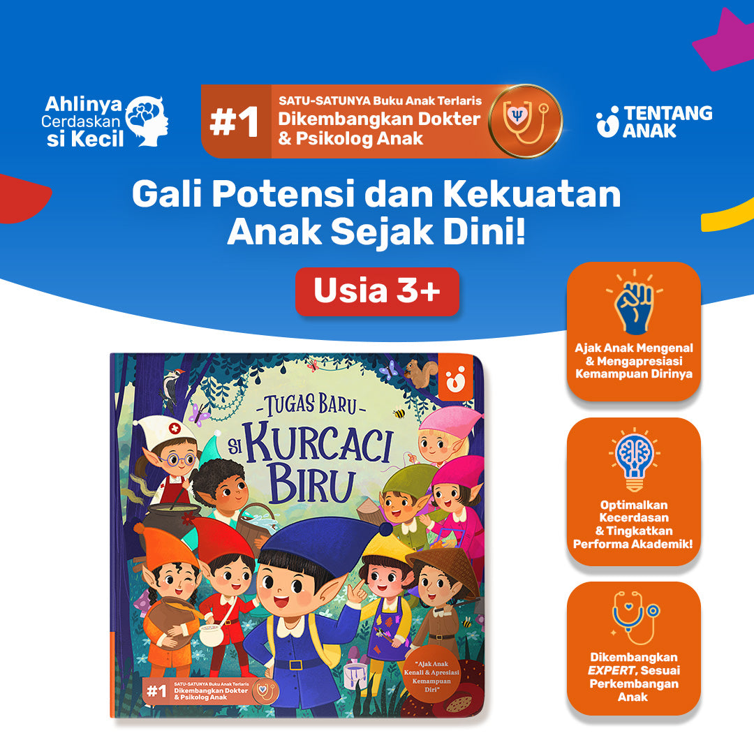 Buku Cerita Dongeng Anak - Tugas Baru Kurcaci Biru
