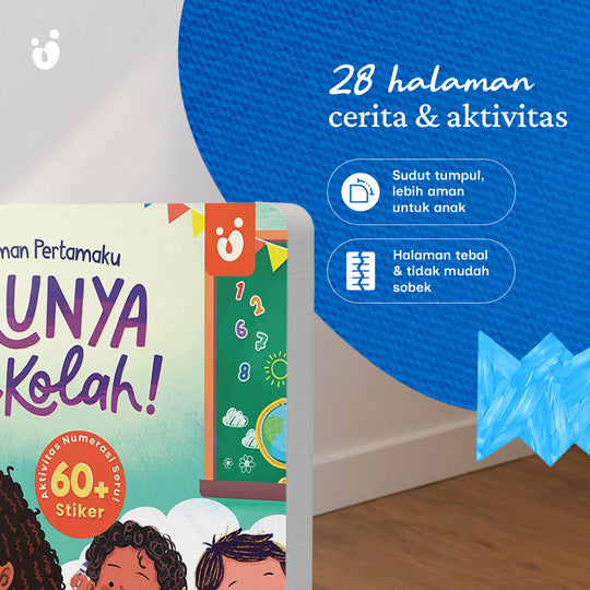 Buku Cerita Anak Aktivitas Numerasi | Stiker 60+ Balita 3+ Tahun | Belajar Angka & Berhitung | Serunya ke Sekolah - Seri Numerasi Tentang Anak Vol 1