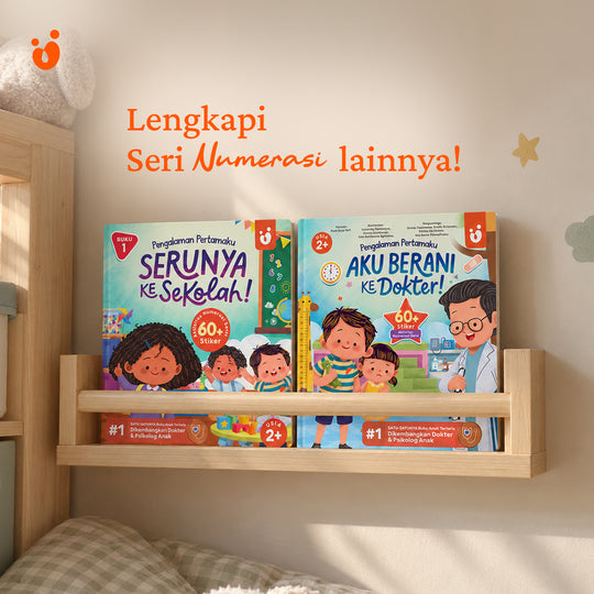 Buku Cerita Anak Aktivitas Numerasi | Stiker 60+ Balita 3+ Tahun | Belajar Angka & Berhitung | Serunya ke Sekolah - Seri Numerasi Tentang Anak Vol 1