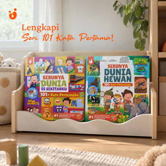 Buku Anak 101 Kata Pertamaku Board Book Balita 1-3 Tahun | Lift The Flap + Cermin | Buku Pertama Anak Kurangi Risiko Speech Delay & Tantrum - Tentang Anak Vol 1