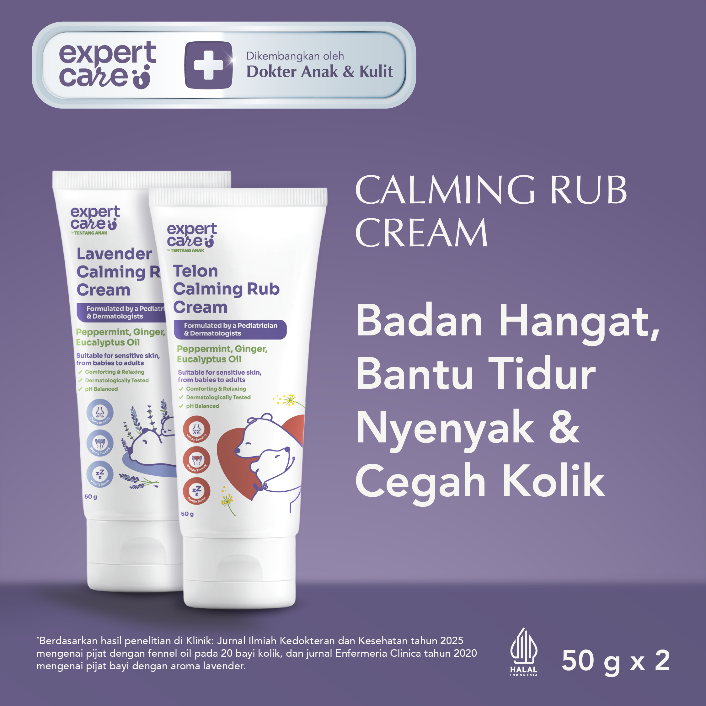 Paket Calming Rub Cream Aroma Telon & Lavender