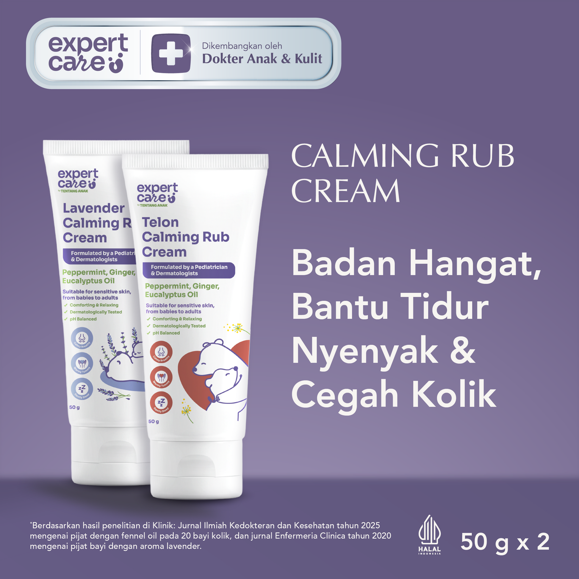 Paket Calming Rub Cream Aroma Telon & Lavender