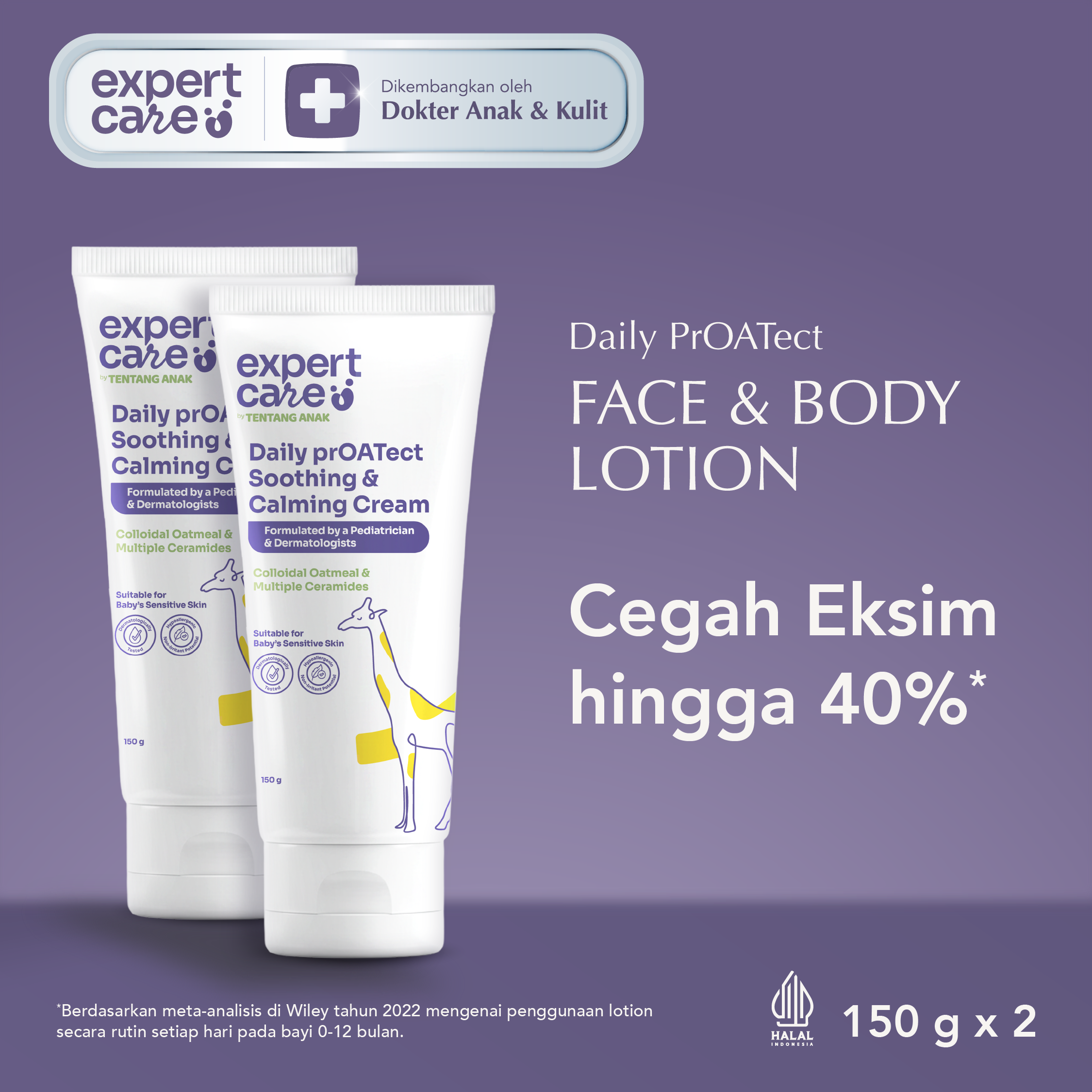 Paket 2 Pcs Face & Body Lotion Cream Moisturizer 150 gr