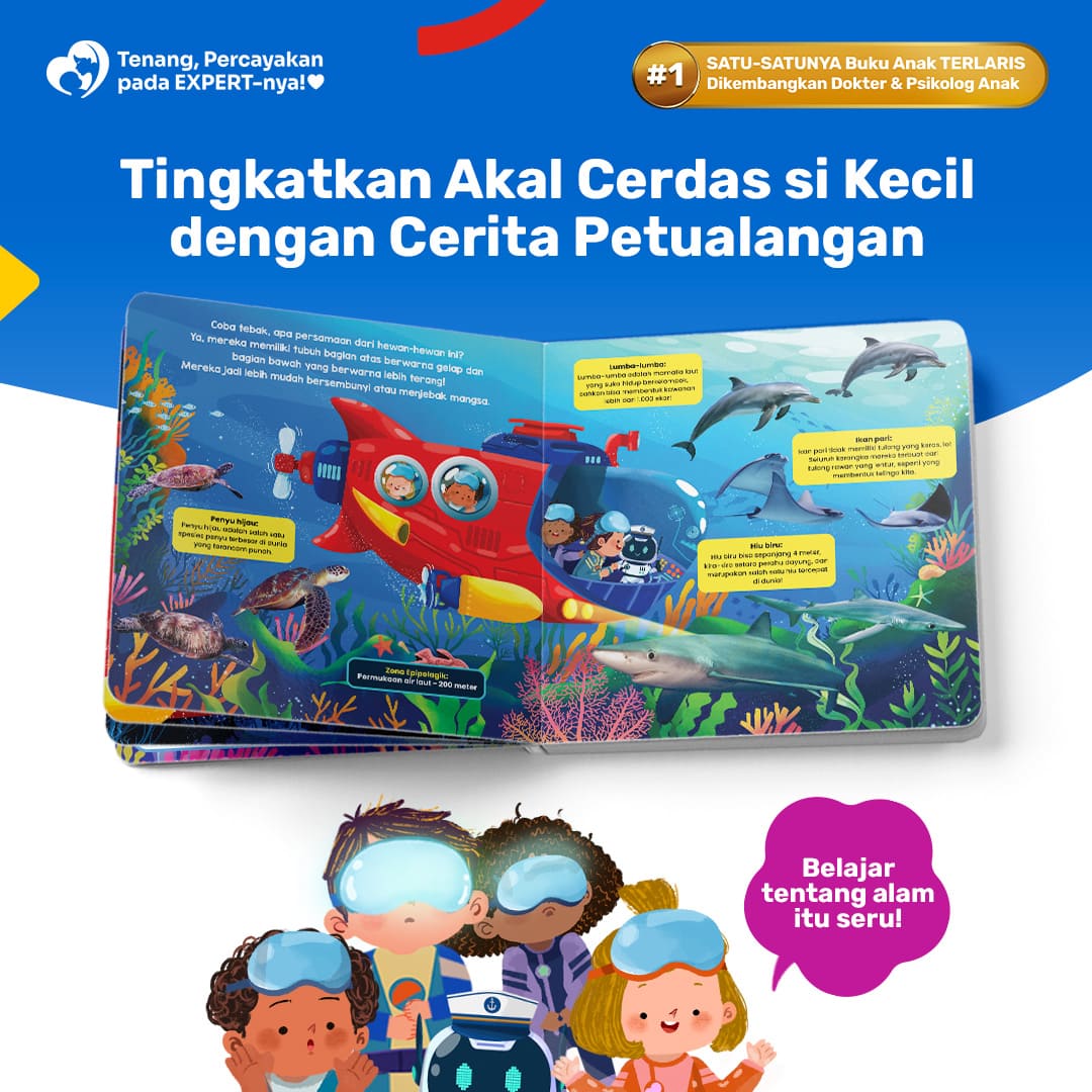 Bundle Boardgame Jelajahi Bawah Laut & Flashcard Huruf dan Hewan