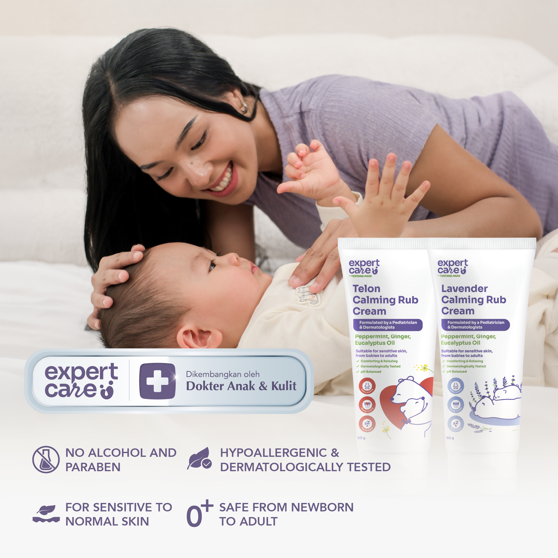 Paket Calming Rub Cream Aroma Telon & Lavender