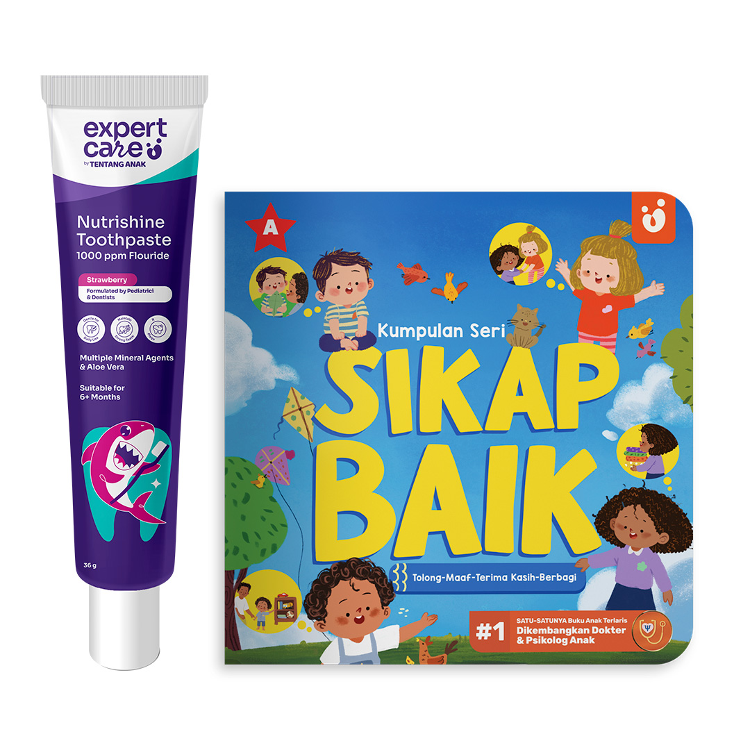 Paket Gigi & Tulang Kuat - Nutrishine Toothpaste + Expert Boost & Buku Tentang Anak Official