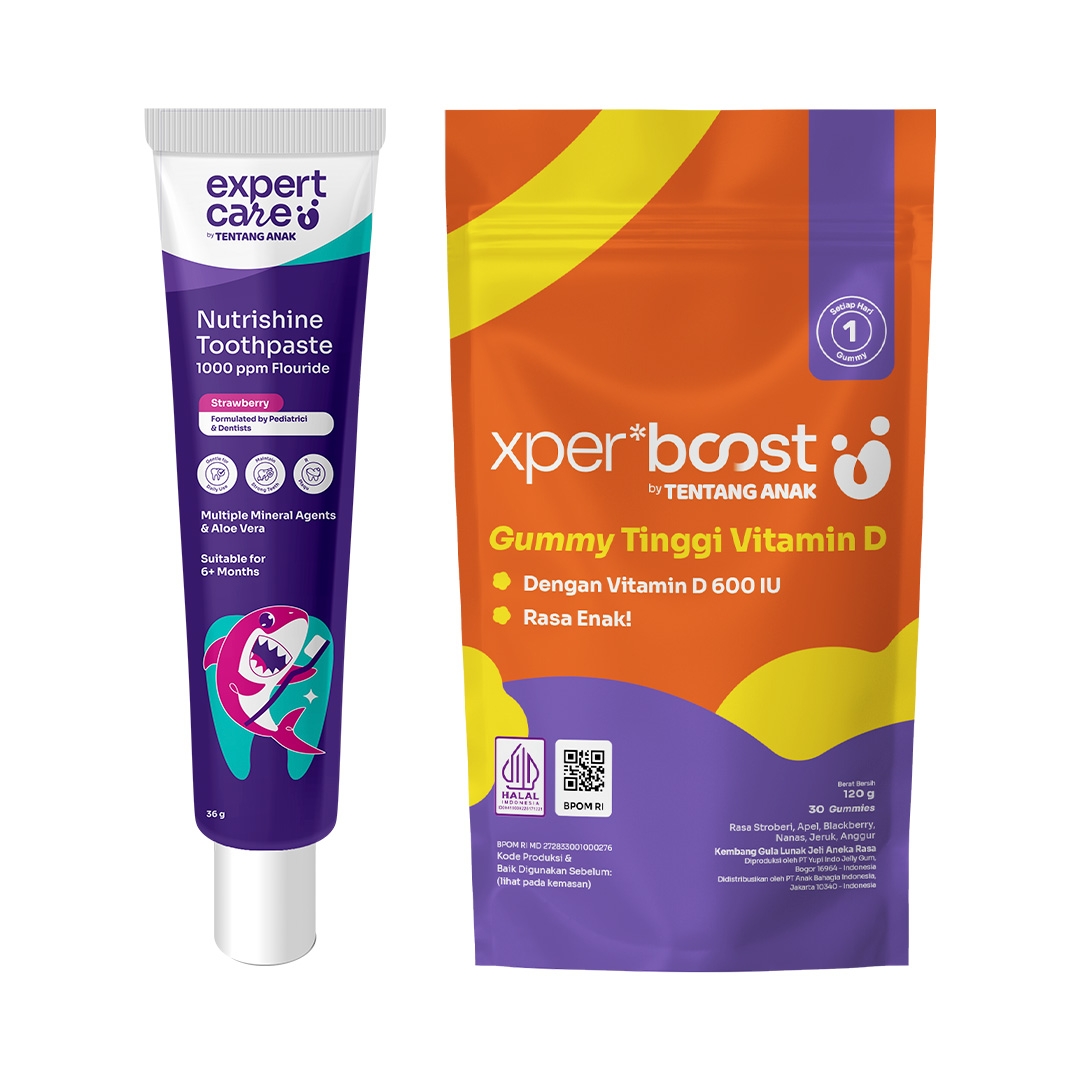 Paket Gigi & Tulang Kuat - Nutrishine Toothpaste + Expert Boost & Buku Tentang Anak Official