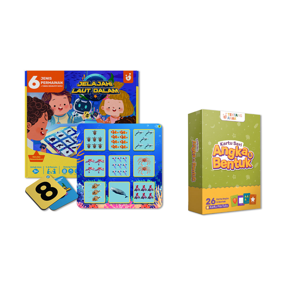 Bundle Boardgame Jelajahi Bawah Laut & Flashcard Angka dan Bentuk