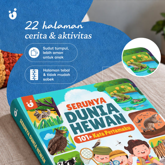 Buku Anak Serunya Dunia Hewan - 101 Kata Pertamaku Board Book Balita 1-3 Tahun | Lift The Flap | Buku Pertama Anak Kurangi Risiko Speech Delay & Tantrum - Tentang Anak Vol 2