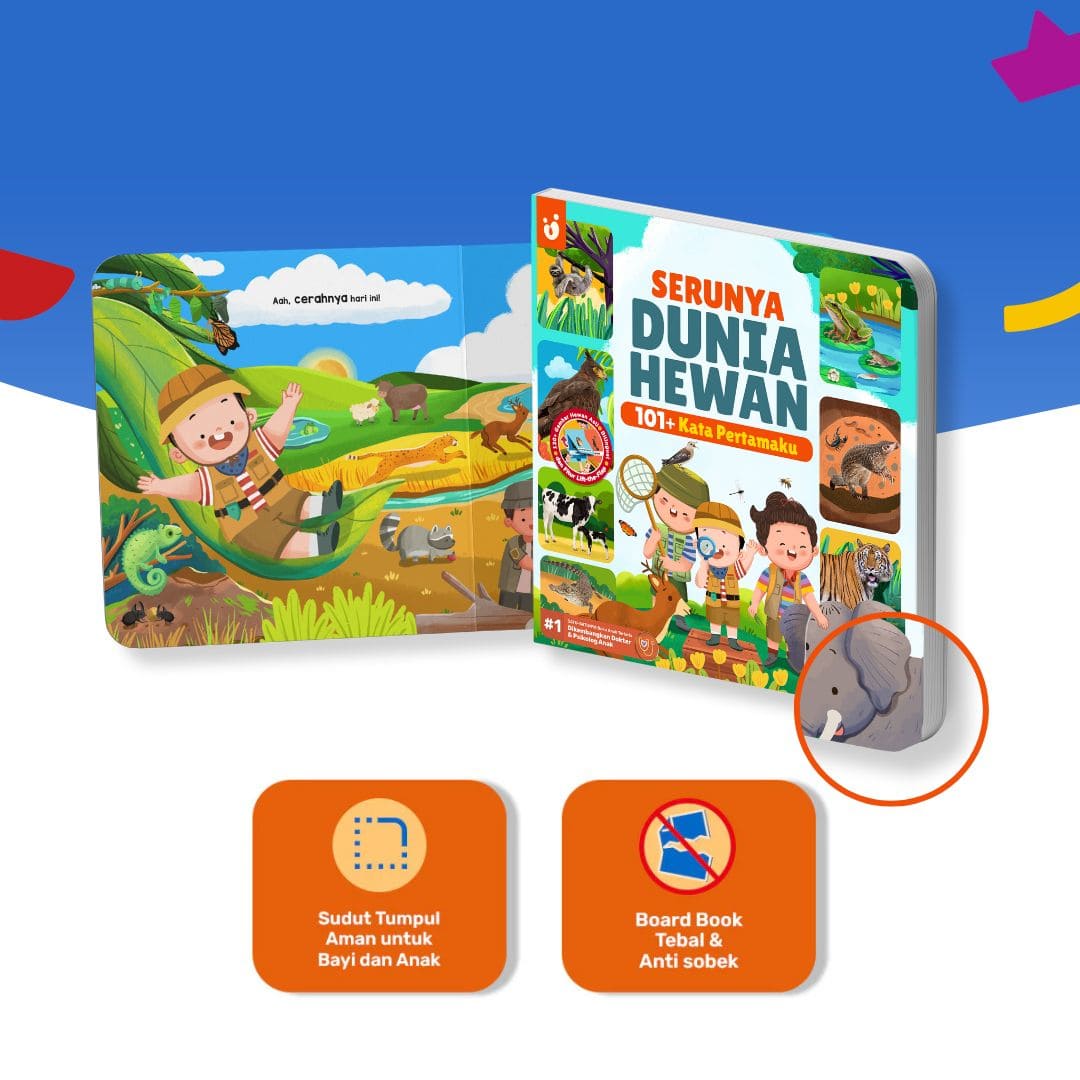 [Volume 2] Buku Anak 101+ Kata Pertamaku Seri Serunya Dunia Hewan