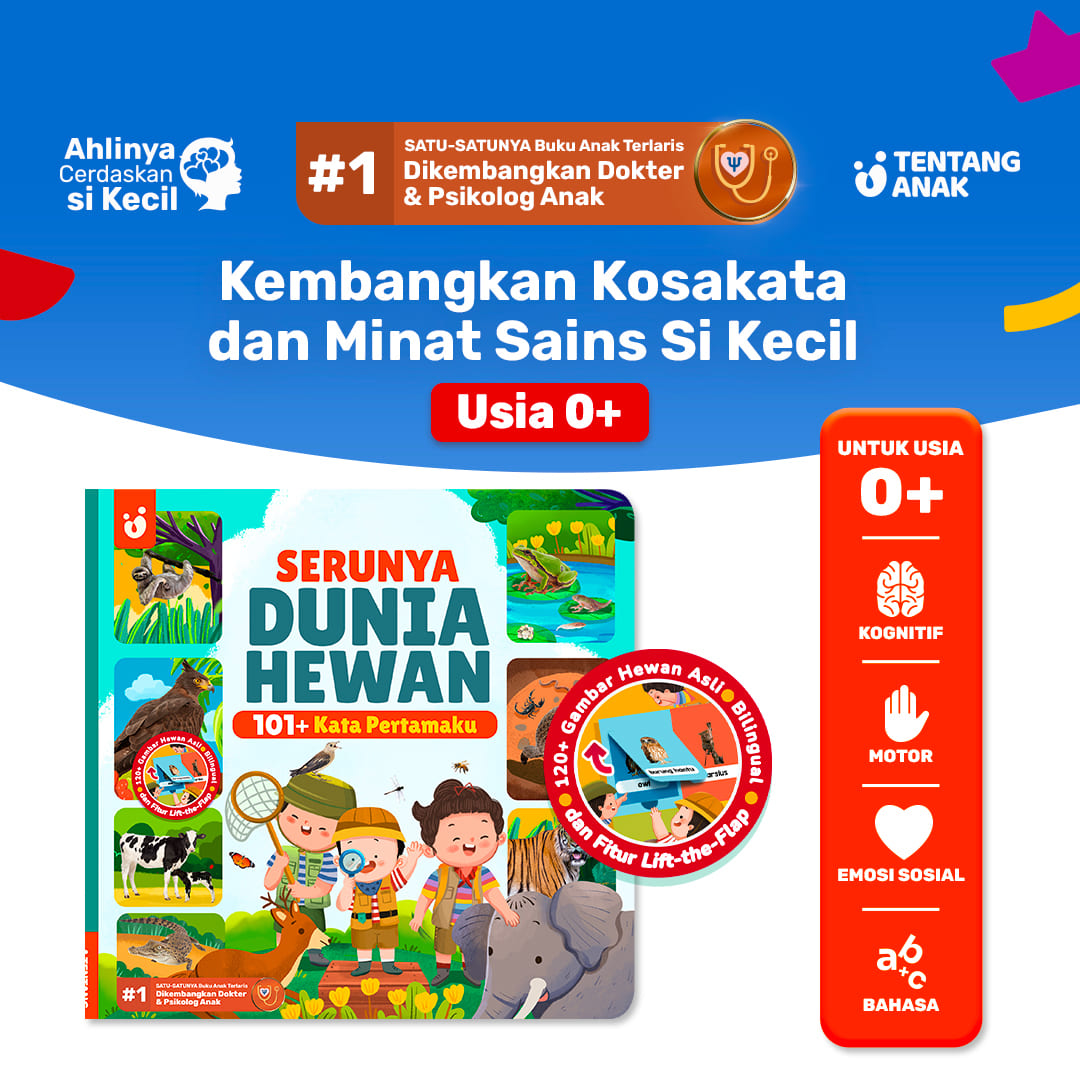 Buku Anak 101+ Kata Pertamaku Seri Serunya Dunia Hewan