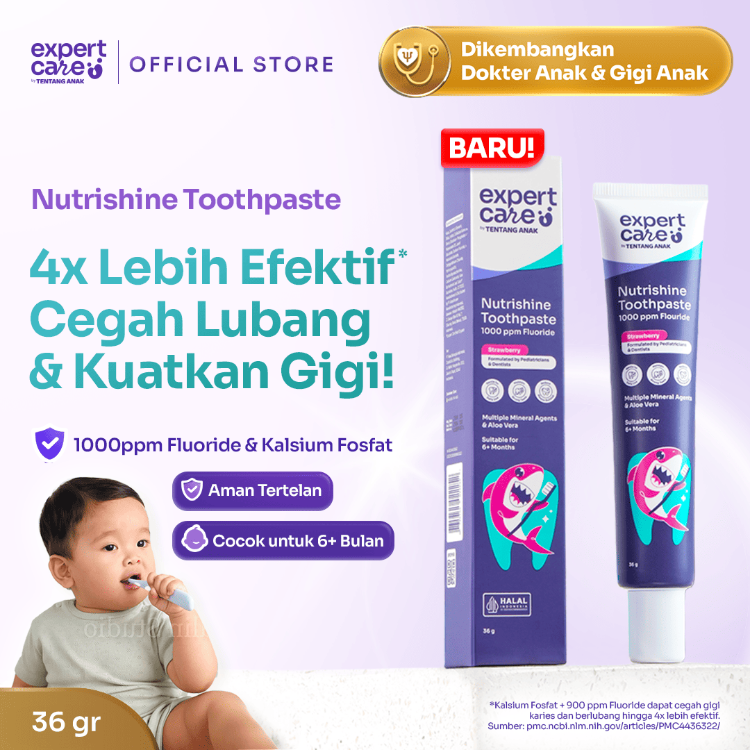 Nutrishine Toothpaste 36g Pasta Gigi dengan Fluoride 1000ppm dan Kalsium Fosfat