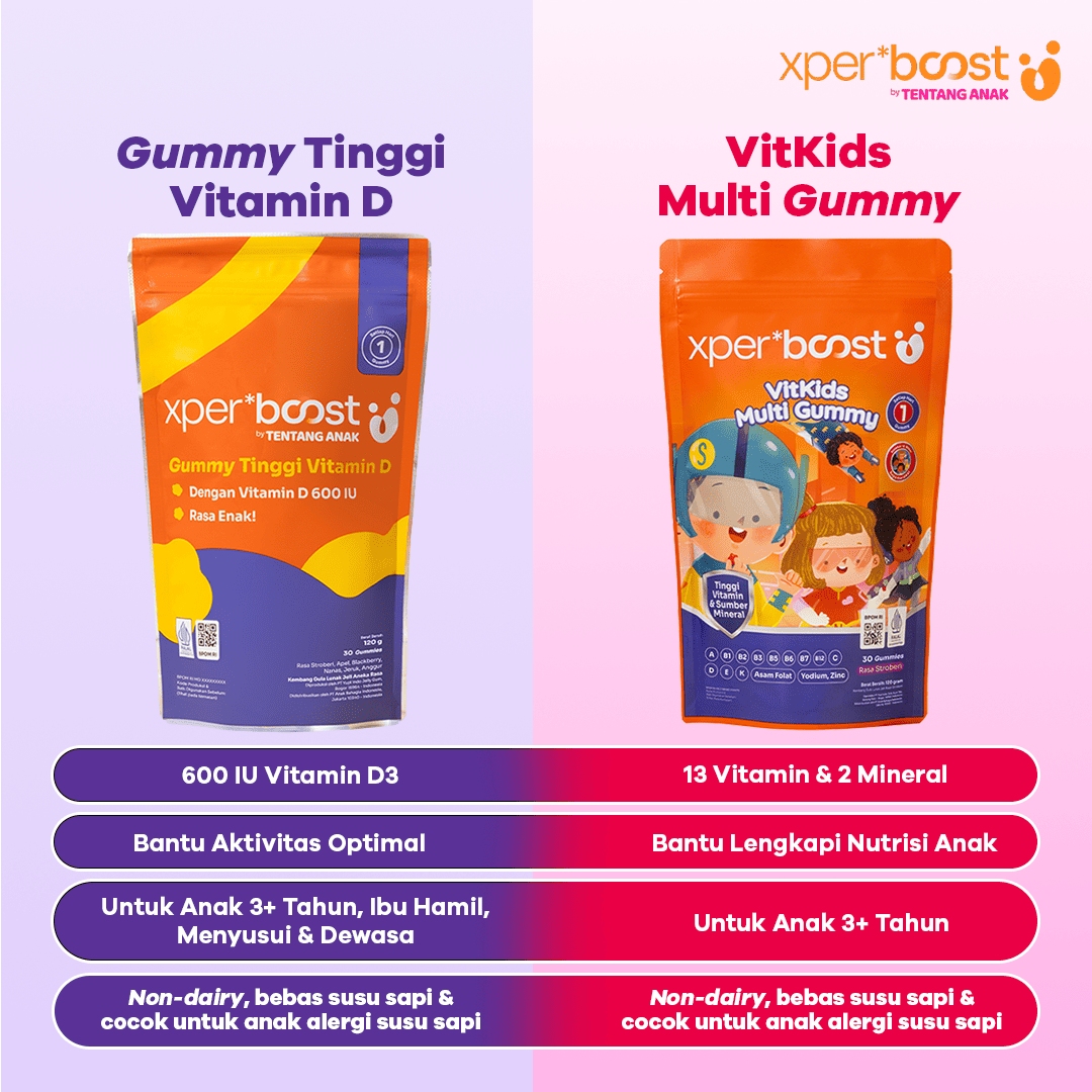Expert Boost Vitamin D 600IU 30 Gummy + Vitkids Multi Gummy 30pcs