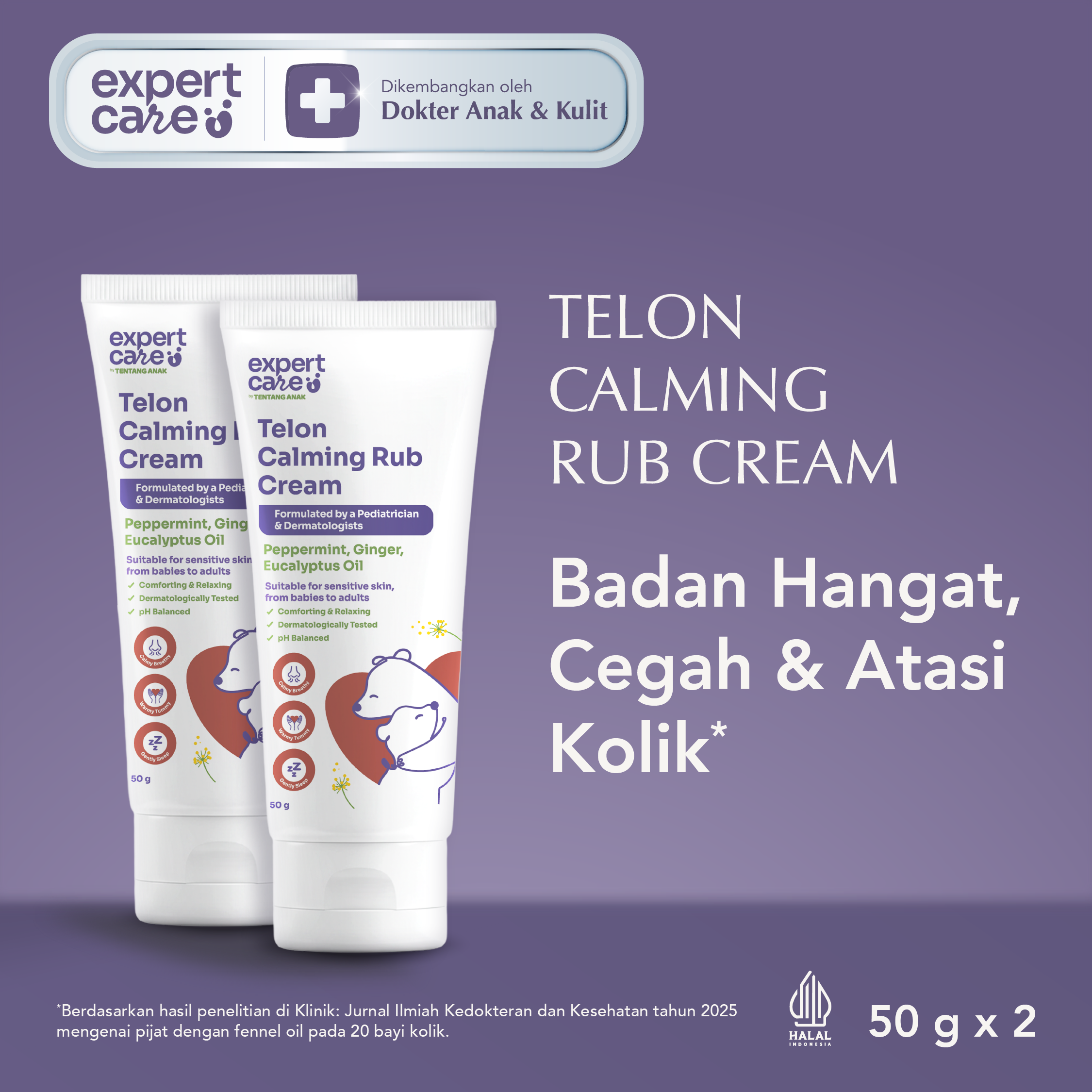 Paket 2 Pcs Telon Calming Rub Cream 50g