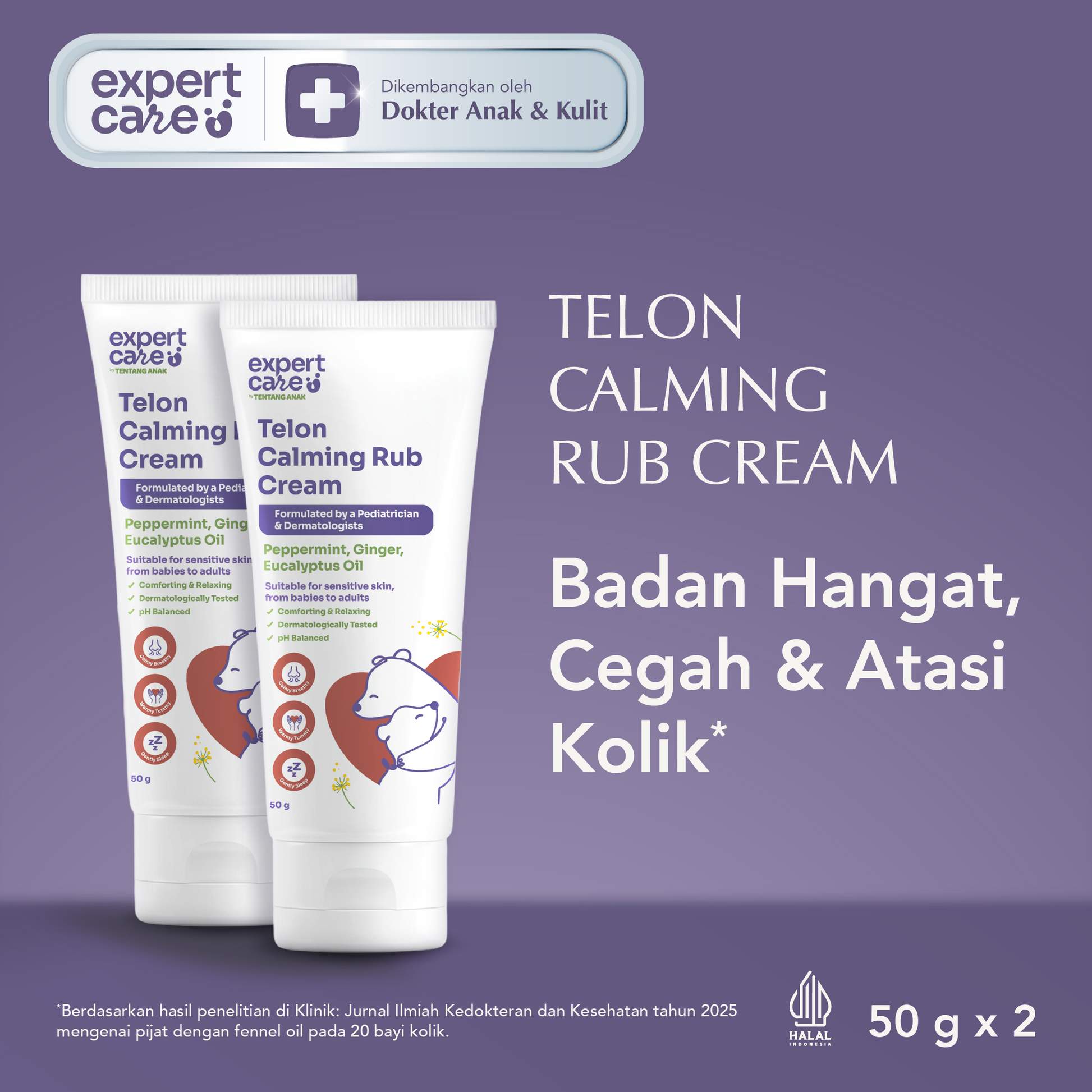 Paket 2 Pcs Telon Calming Rub Cream 50g