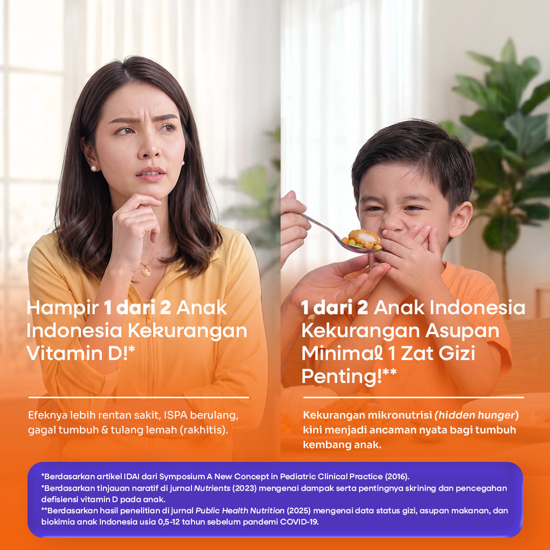 Vitamin D 600IU 30 Gummy + Vitkids Multi Gummy 30pcs
