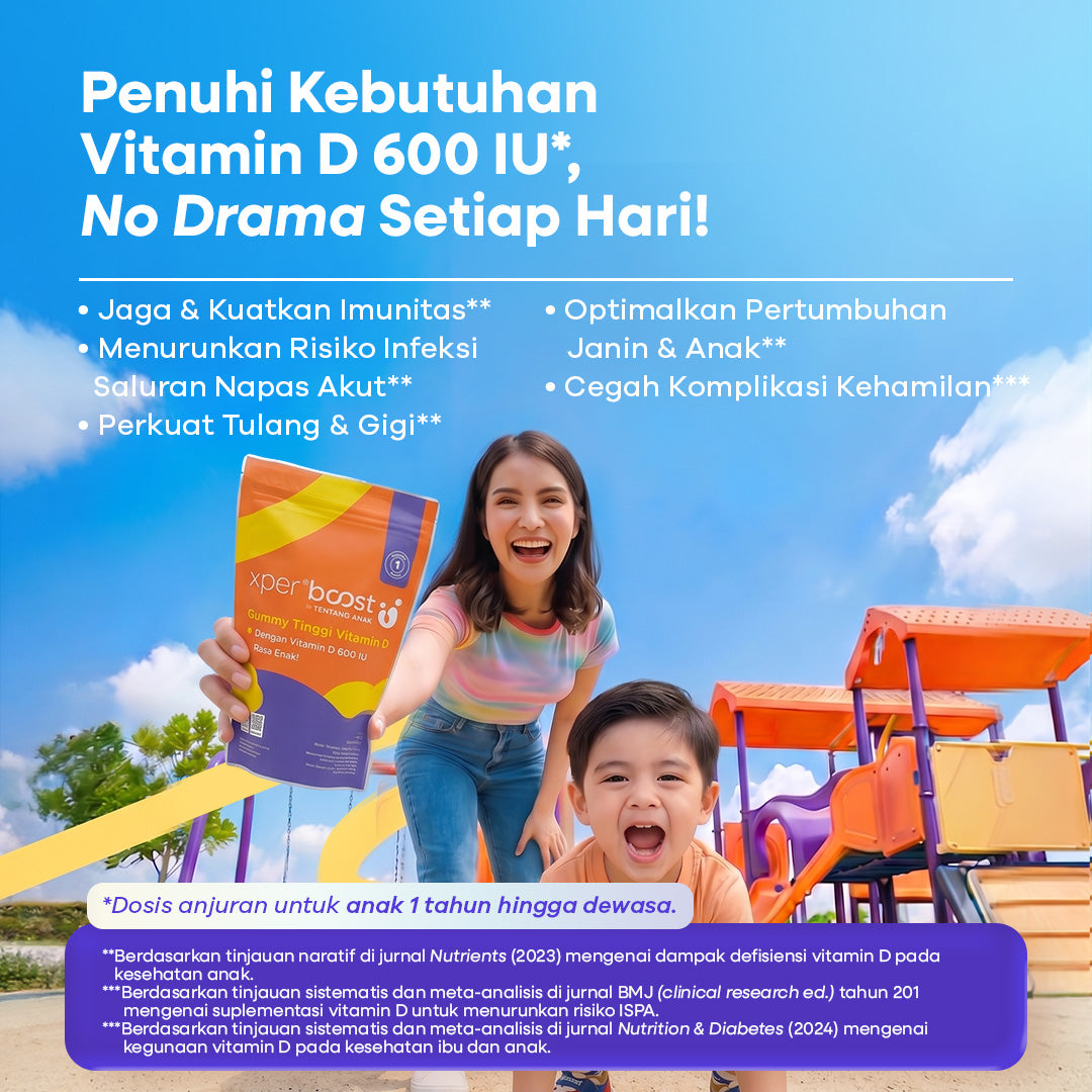 Vitamin D 600IU 30 Gummy + Vitkids Multi Gummy 30pcs