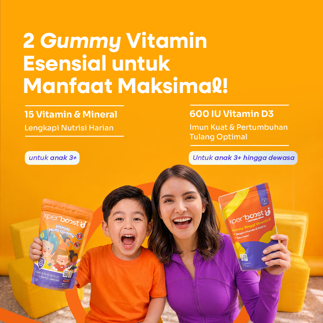 Vitamin D 600IU 30 Gummy + Vitkids Multi Gummy 30pcs
