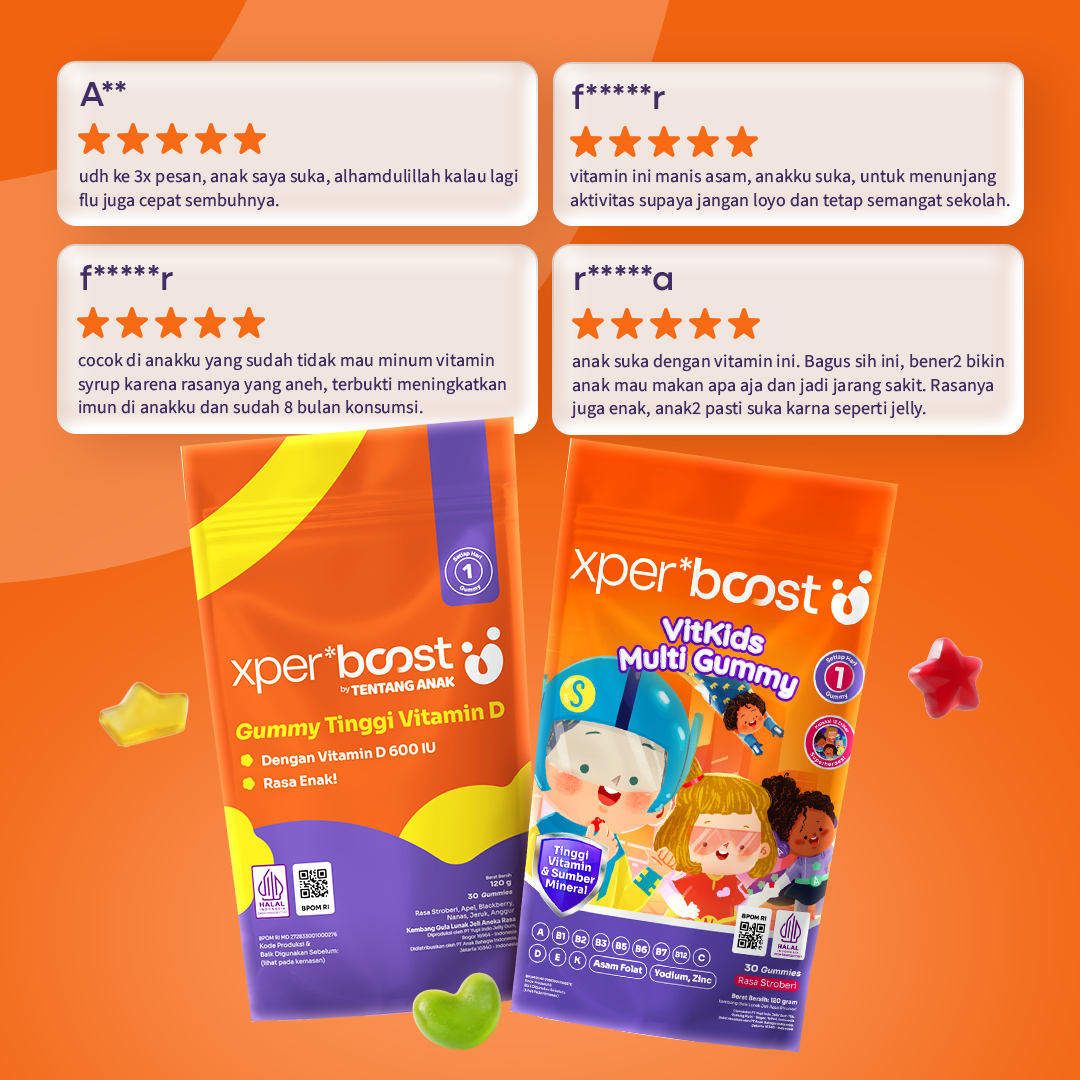 Vitamin D 600IU 30 Gummy + Vitkids Multi Gummy 30pcs